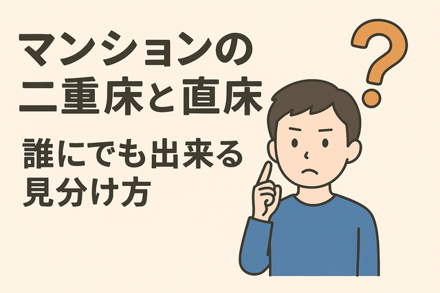マンションの二重床と直床 誰にでも出来る見分け方を教えます | CLOVER NOTE by ハウスクローバー